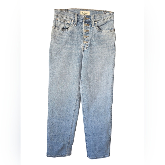Madewell Light Blue Jeans Size 25 Button Fly Classic 5 Pocket Design 96% Cotton - Picture 1 of 11